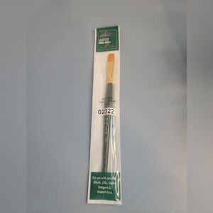 Pro Art Brush Gold Nylon Flat #12, Paint Brushes, Acrylic Paint Brush